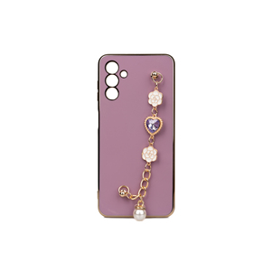 Coque en silicone violette JoieCreatif Série Taka pour Samsung Galaxy A13 5G avec dragonne et protection de l'appareil photo - Product Image 1