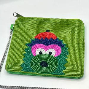 Porte-monnaie à perles GIRL MOM - Design floral rose et perles, vente en gros, pochette en strass pour maman, cadeau de fête prénatale (MOQ 50 pièces) - Product Image 1