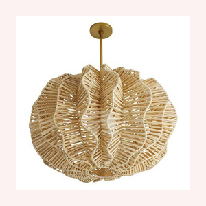 2025 Suspension tissée de luxe fabriquée à la main en rotin, jonc de mer et jute pour une chaleur intemporelle et une élégance bohème - Product Image 1