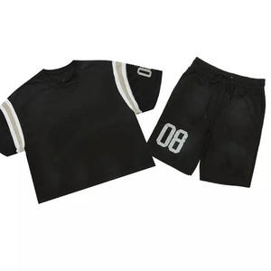 Conjunto de Camiseta y Pantalones Cortos para Hombre, Ropa Deportiva Ligera de Verano, Conjunto de Dos Piezas para Gimnasio, Entrenamiento, Fitness - Product Image 1