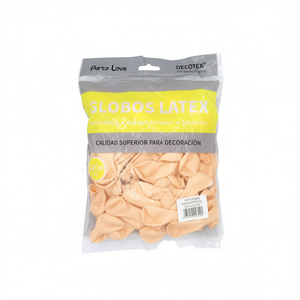 Palloncini in lattice Party Love 12 cm arancione pastello, confezione da 100 pezzi, decorativi - Product Image 2