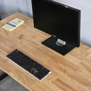160x70cm HBRT037 Rubberwood <b>Computer</b> <b>Desk</b> with Rectangular Iron Legs - Product Image 5
