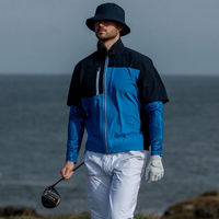 Veste coupe-vent de golf personnalisée avec logo, col montant, unisexe, légère, de luxe, verte