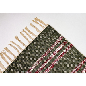 Tapis en coton moderne tissé à la main de luxe avec pompons, forme rectangulaire, pour salon et chambre à coucher - Product Image 2