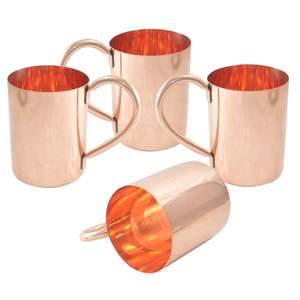 Ensemble de tasses en cuivre métallique, best-seller, tasse en cuivre pur, cadeau d'affaires moderne, tasse isotherme avec poignée. - Product Image 1