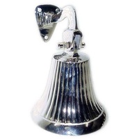 Cloche murale en laiton poli naturel massif, cloche suspendue, cloche à main, plaqué or, objet de décoration intérieure, artisanat indien, moulage