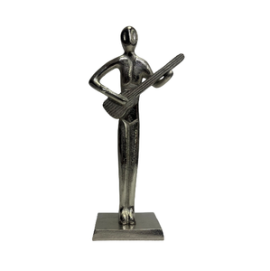 Escultura de Yoga de aluminio y mármol, figurita con Base de mármol, acabado plateado y la Oficina para el hogar, el mejor para regalo - Product Image 5