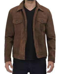 Chaqueta de Cuero para Hombre, Material Suave al Tacto, Estilo Clásico, Prenda Exterior con Ajuste Cómodo para Uso Diario y Atuendos Urbanos - Product Image 5