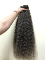 Extensions de cheveux humains bruts vietnamiens Remy en gros, 26 pouces, double trame, non traités, pour tresses, ondulations profondes