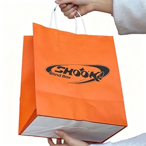 Bolsas de Papel Personalizadas con Impresión de Serigrafía y Asas Resistentes para Empaque de Regalos y Venta al por Menor - Product Image 1
