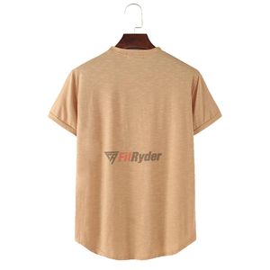 T-shirts à manches courtes pour hommes, tricotés, imprimés, unis, de haute qualité, style décontracté, écologiques, séchage rapide, fournisseur direct d'usine - Product Image 2