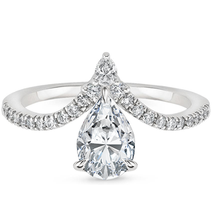 Luxury 10K Gold <b>Fine</b> <b>Ring</b> Pear Cut Moissanite Pave Setting Dazzling Diamond Look Women's Engagement Wedding Bridal Party - Product Image 2