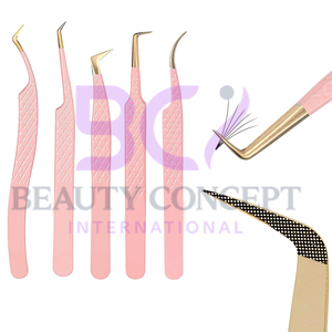 ชุดแหนบต่อขนตาแบบแยกเส้นใยแบบโค้ง45 90องศาชุดแหนบต่อขนตา5ชิ้น - Product Image 6