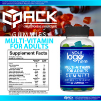 Complément Alimentaire Premium Personnalisé pour Adultes : Multivitamines Naturelles, Beauté et Immunité, Bonbons Gommeux, 60 Unités, Fabriqué aux États-Unis
