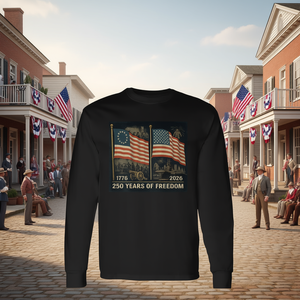 Camiseta Promocional de Manga Larga con la Bandera de Betsy Ross en la Parte Posterior, 250 Años de Libertad 1776-2026 - Product Image 3