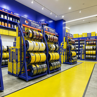 Présentoir Commercial Robuste en Métal pour Bobines de Câbles Électriques – Support de Présentation pour Magasins de Détail