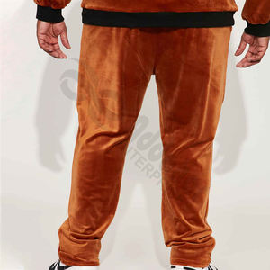 Pantalon de survêtement en velours vintage épais de marque privée joggers pantalons de survêtement pour hommes pantalons de survêtement unisexes empilés en strass lourds joggers - Product Image 6