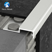 Protecteur de bord de marche en aluminium en forme de H nez d'escalier antidérapant