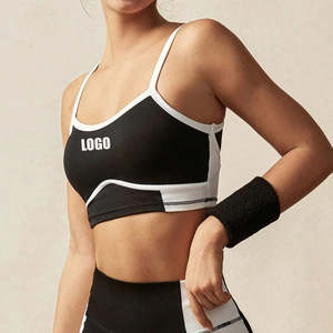 Sujetador Deportivo para Mujer, Diseño de Bloques de Color, Tirantes Anchos, Doble Capa, Contraste, para Correr, Fabricantes OEM Personalizados - Product Image 2