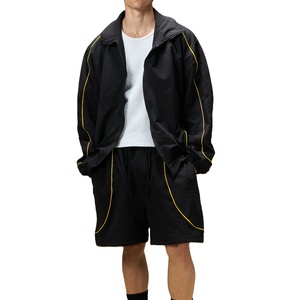 ชุดวอร์มกันลมแบบมีฮู้ดสำหรับผู้ชาย ผ้าหนา ทนทาน เหมาะสำหรับปั่นจักรยาน วิ่ง ออกกำลังกาย บริการ OEM - Product Image 1