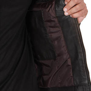 Chaqueta de Cuero Impermeable para Hombre, Estilo Urbano, Corte Ajustado, Ecológica, Resistente al Viento, Diseño Moderno - Product Image 5