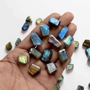 Pépites de Tumble à Facettes de Labradorite Naturelle Multi Feu Spectrolite Labradorite Cabochon Lâche Poli Fait à la Main GemstoneLot - Product Image 3