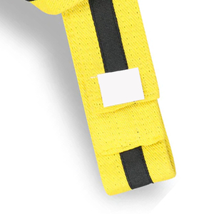 Ceintures de qualité karaté Service OEM logo sur mesure Vente en gros de haute qualité multicolore avec ceinture d'arts martiaux en coton à rayures - Product Image 6