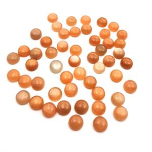 Piedra Lunar de Melocotón Natural, Mezcla de Tamaños, Gema Redonda Suelta, Cabujón de 3-14 mm, Piedra Lunar de Melocotón para Joyería - Product Image 2