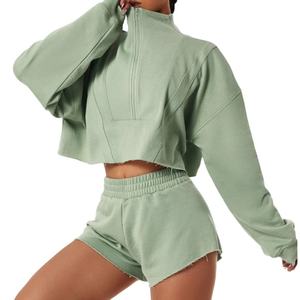 Tenues d'été décontractées pour femmes, haut court à imprimé lettres et short assorti, ensemble court deux pièces pour femmes d'hiver 2026 - Product Image 2