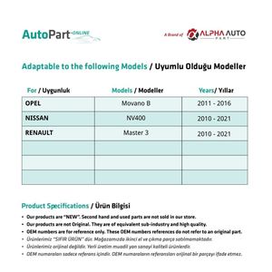 Rétroviseur Signal-Droit-Gauche-SET-JAUNE pour Renault Master 3, Opel, Nissan - Product Image 2