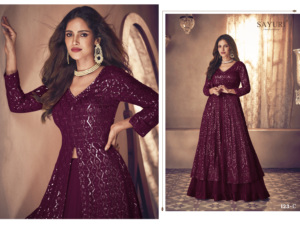 2024 último bordado pesado Anarkali traje estilo pakistaní vestido largo vestido con Dupatta para damas diseño de ropa de fiesta - Product Image 3