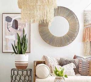 Miroirs encadrés Art déco en jute de nouveau style contemporain Miroirs muraux faits à la main pour le salon chambre à coucher Prix bon marché - Product Image 5