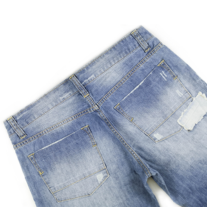 Venta al por mayor personalizada nueva moda de los hombres pantalones cortos de tela de mezclilla pantalones vaqueros desgastados cortos para hombres Pakistán - Product Image 5