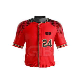 Vente directe d'usine-Ensemble de vêtements de sport respirants avec maillot de baseball à manches courtes pour hommes - Product Image 1