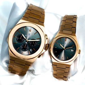 Montre à quartz en acier inoxydable de haute qualité pour hommes résistant à l'eau avec fenêtre à cadran en cristal largeur de bande de 24mm - Product Image 5