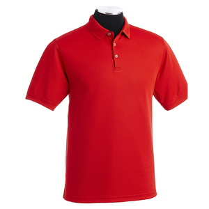 Polo Rojo de Manga Corta para Hombre, Tejido de Algodón Transpirable, Diseño Casual de Color Sólido con Botones, Corte Regular - Product Image 2
