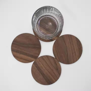 Sous-verres élégants en noyer de qualité supérieure faits à la main par Crescent Crafts pour le bureau à domicile Style classique pour les cadeaux par l'artisanat en croissant - Product Image 1