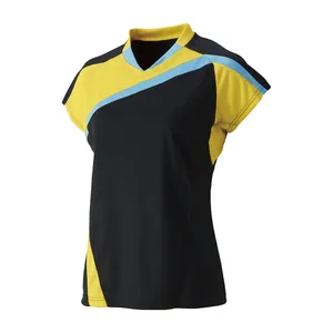 Mulheres rápido seco badminton jersey tênis de mesa badminton t-shirt personalizado sublimação impressão badminton jersey