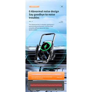 Chargeur de voiture sans fil rapide 10W compatible Qi pour iPhone et Android, fixation tableau de bord avec centrage automatique et verrouillage de sécurité - Product Image 5