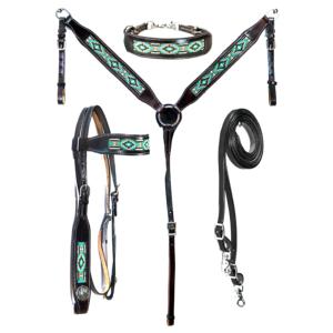 Conjunto de Cabezada y Pechera de Cuero Genuino Estilo Western con Logotipo Personalizado, Ligero y Vintage, ¡Gran Venta a Bajo Precio! - Product Image 2