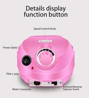 Machine à ongles électrique haute vitesse 35000 tr/min, lime à ongles portable en plastique pour salon et usage domestique