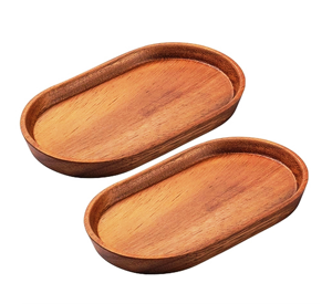 Bandeja Redonda de Madera de Acacia Ecológica de Alta Calidad, Hecha a Mano, Estilo Zen Asiático, SANIYA HANDICRAFT - Product Image 5