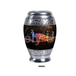 Vente chaude larme goutte paon crémation urne commémorative pour adultes cendres humaines décoratif souvenir croix urne avec sac en velours gratuit - Product Image 2