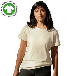 เสื้อแขนแร็กแลนผ้าฝ้ายออแกนิกของผู้หญิงเสื้อยืดผ้าเจอร์ซี่ย์4.3 oz แขนครอปพอดีตัวผ่อนคลายนุ่มและระบายอากาศได้ดี - Product Image 4