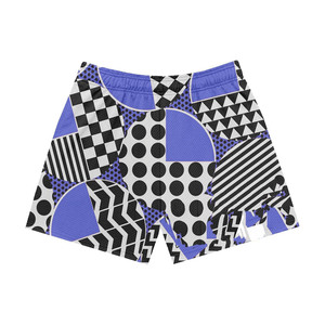 Premium 150 GSM breathable polyester <b>mesh</b> shorts vibrant purple yellow <b>marble</b> print sublimation custom logo <b>Mesh</b> men's shorts - Product Image 5