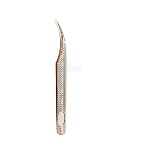 Pince à cils en acier inoxydable pour extensions de cils, outil de pose de faux cils et de création de bouquets - Product Image 1