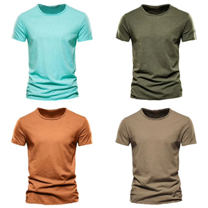 T-shirt à manches courtes pour homme, coupe classique, avec motif, col rond, décontracté, tricoté, 100% coton, impression numérique - Product Image 1