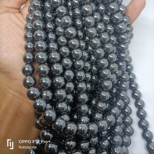 Hématite naturelle de haute qualité, perles de 8 MM, pierre de cristal, hématite, 45 perles, corde de pierre également utilisée pour la mode - Product Image 4