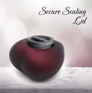 โกศเผาศพดีไซน์รูปหัวใจไวน์หรูหราสำหรับการรำลึกถึงความรักของขี้เถ้า - Product Image 3