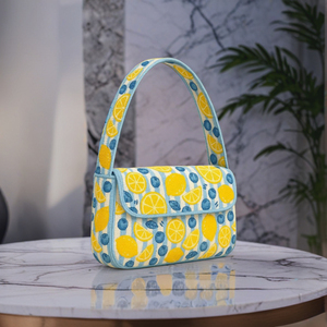 Bolso de hombro bordado con rodajas de limón, diseño de fruta fresca de verano, monederos de fiesta con cuentas de diseñador, monederos de fiesta multicolores para damas - Product Image 1